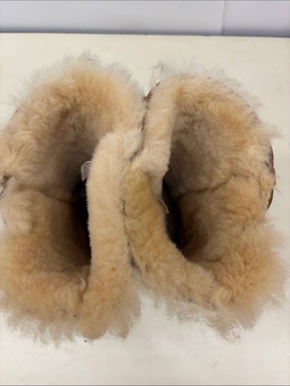 Abeo Chestnut Brown Suede Fringe Shearling Boots - Picture 5 of 8